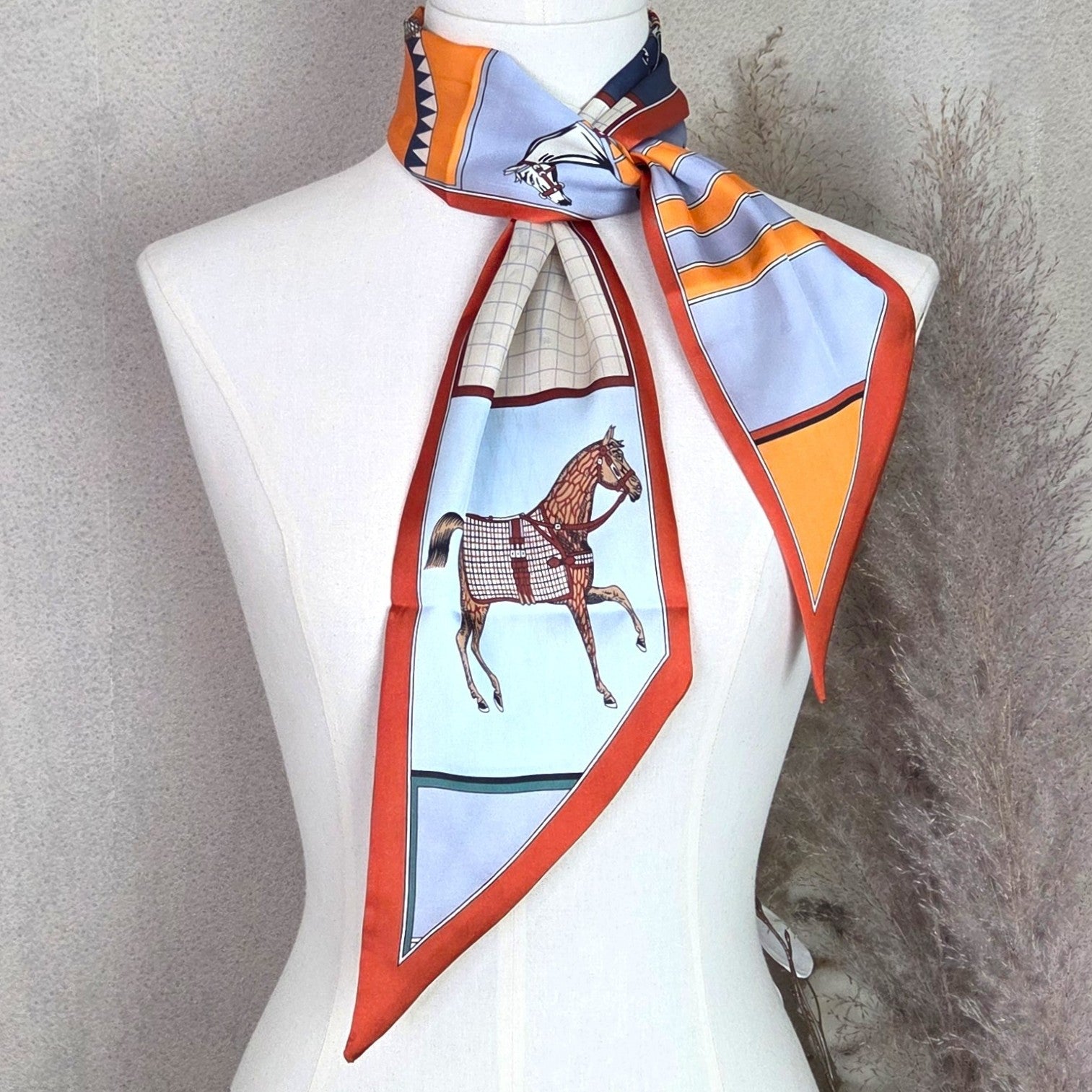 Equestrian Silk Neck Scarf