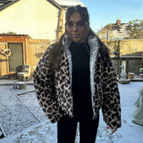 Leopard Metallic Or Fur Two In One Reversable Coat