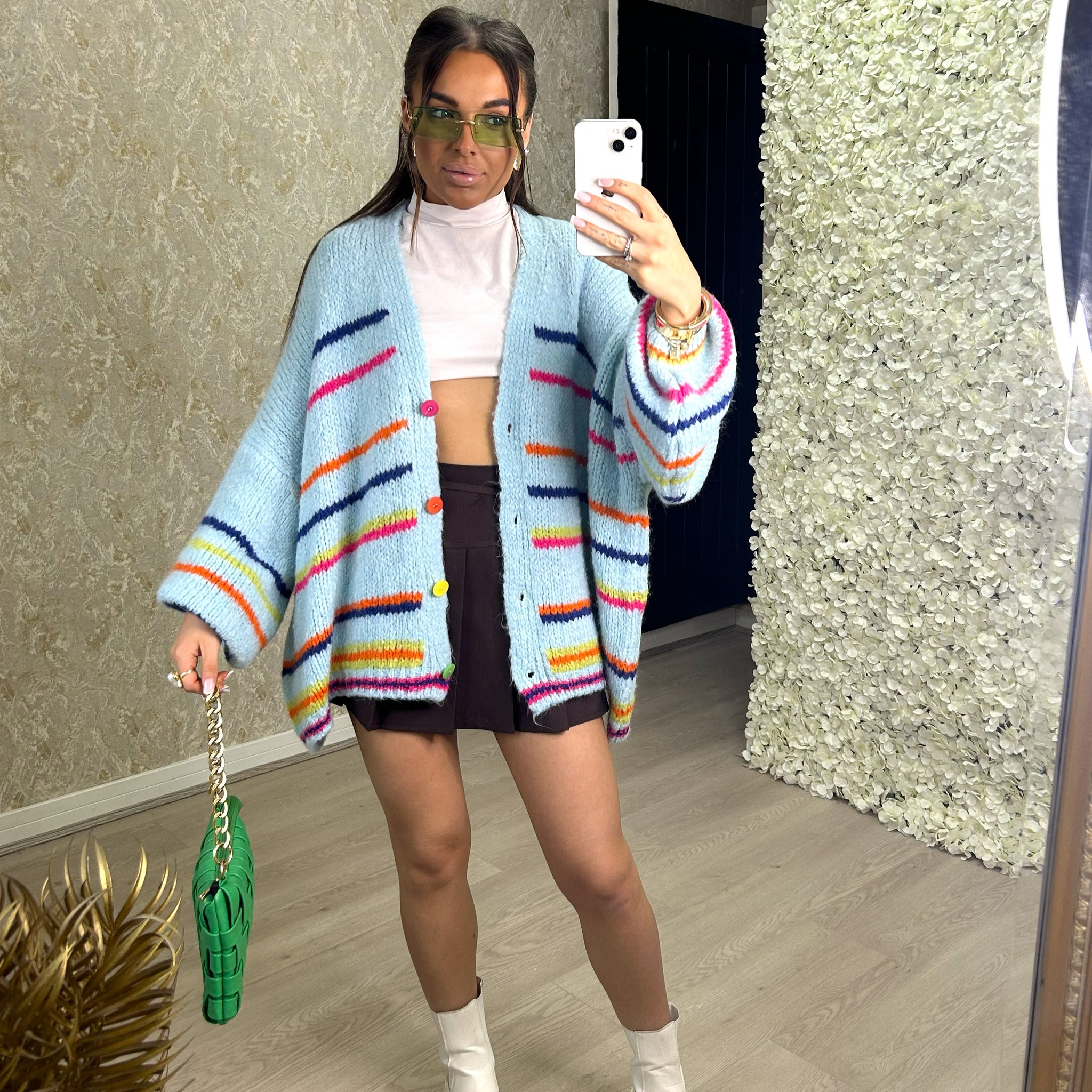 Oversized Chunky Stripe Cardigan