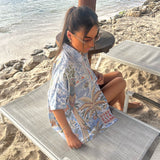 Oversized ‘Bora Bora’ Denim Look Acid Wash Shirt