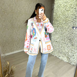 Tropical Print Blazer