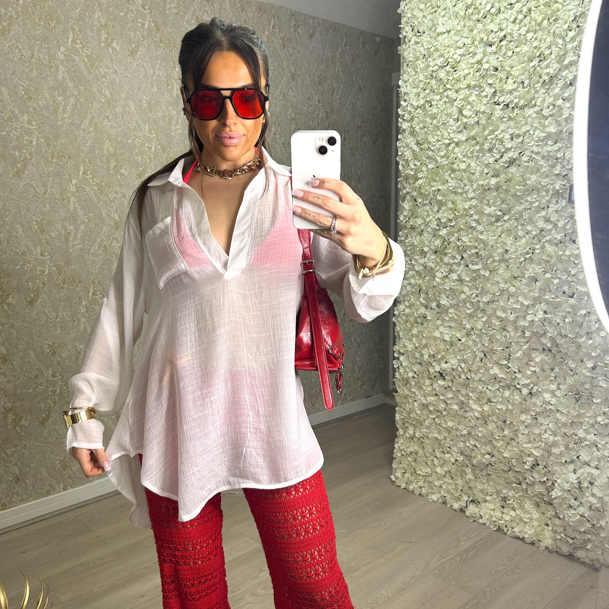 Plain Beach Kaftan Shirt