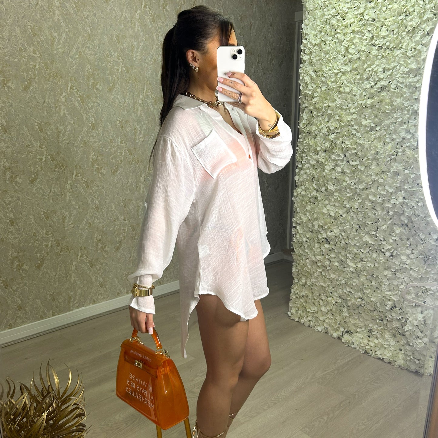 Plain Beach Kaftan Shirt