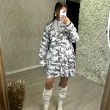 Camouflage Longline Shirt Dress / Jacket
