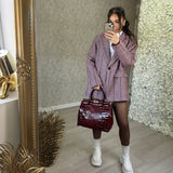 Wine Tweed Style Blazer