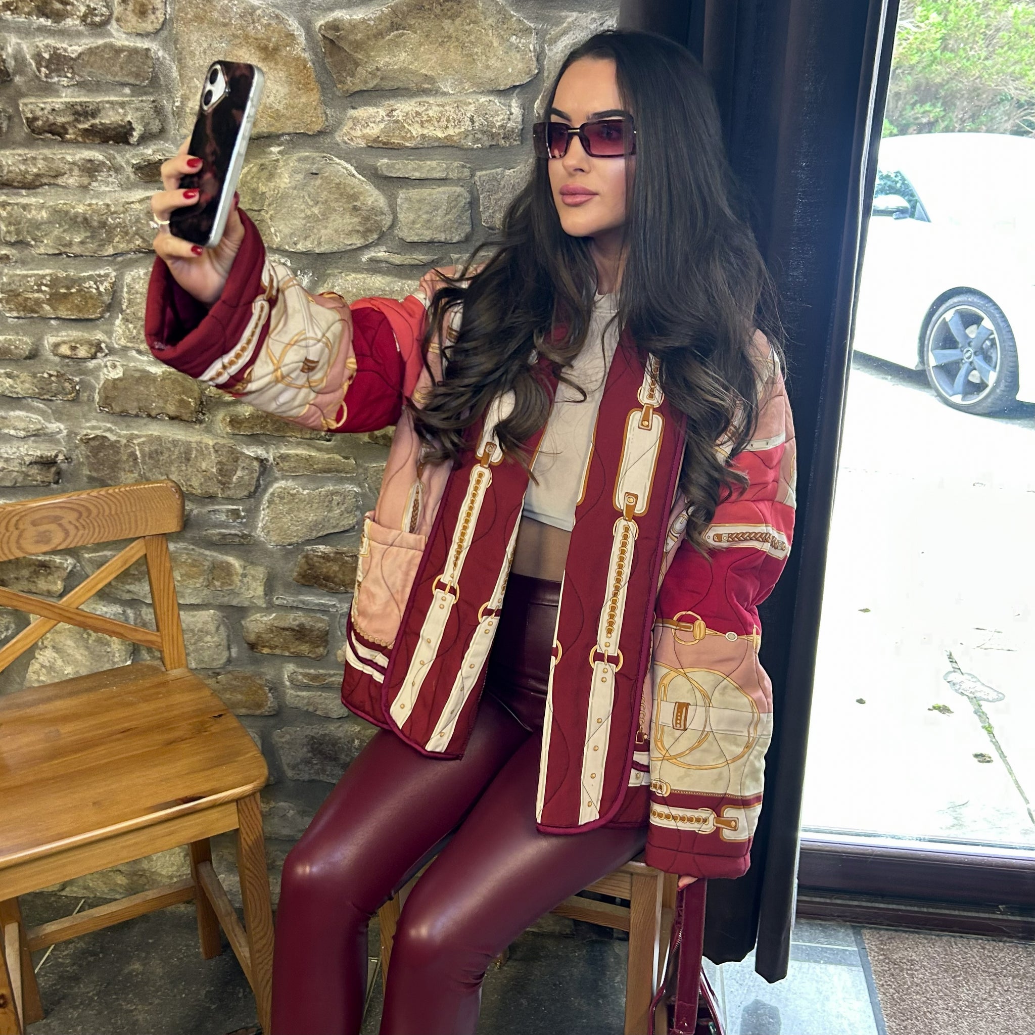 'Celine' - Luxe Chain Print Jacket