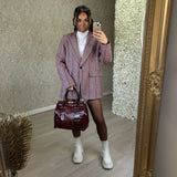 Wine Tweed Style Blazer