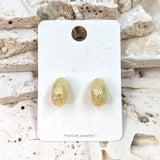 Textured Gold Curve Earrings