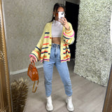 Oversized Chunky Stripe Cardigan