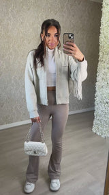 Premium Quality Tassel Jacket - Crystal Zip