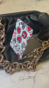 Hearts Graffiti Compact Mirror