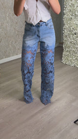 Denim Lace Jeans