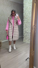 Luxury Shaded Faux Fur Long Gilet