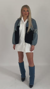 'Amora' - Denim Knit Jacket
