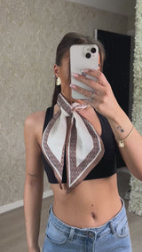 Diamond Design Silk Neck Scarf