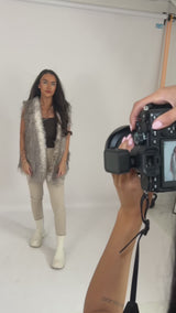 'Madison' - Ostrich Faux Fur Gilet