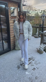 Leopard Metallic Or Fur Two In One Reversable Coat