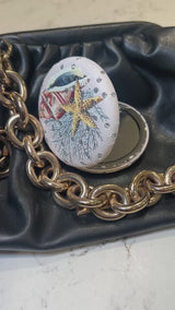 Star Fish And Shell Compact Mirror