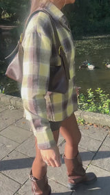 'Blair' - Tie-Back Check Shirt