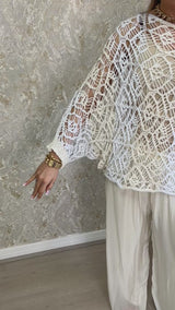 Crochet Two-Tone Top