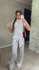 Polka Dot Stretchy Co-Ord Set