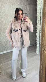 Denim Fur Gilet