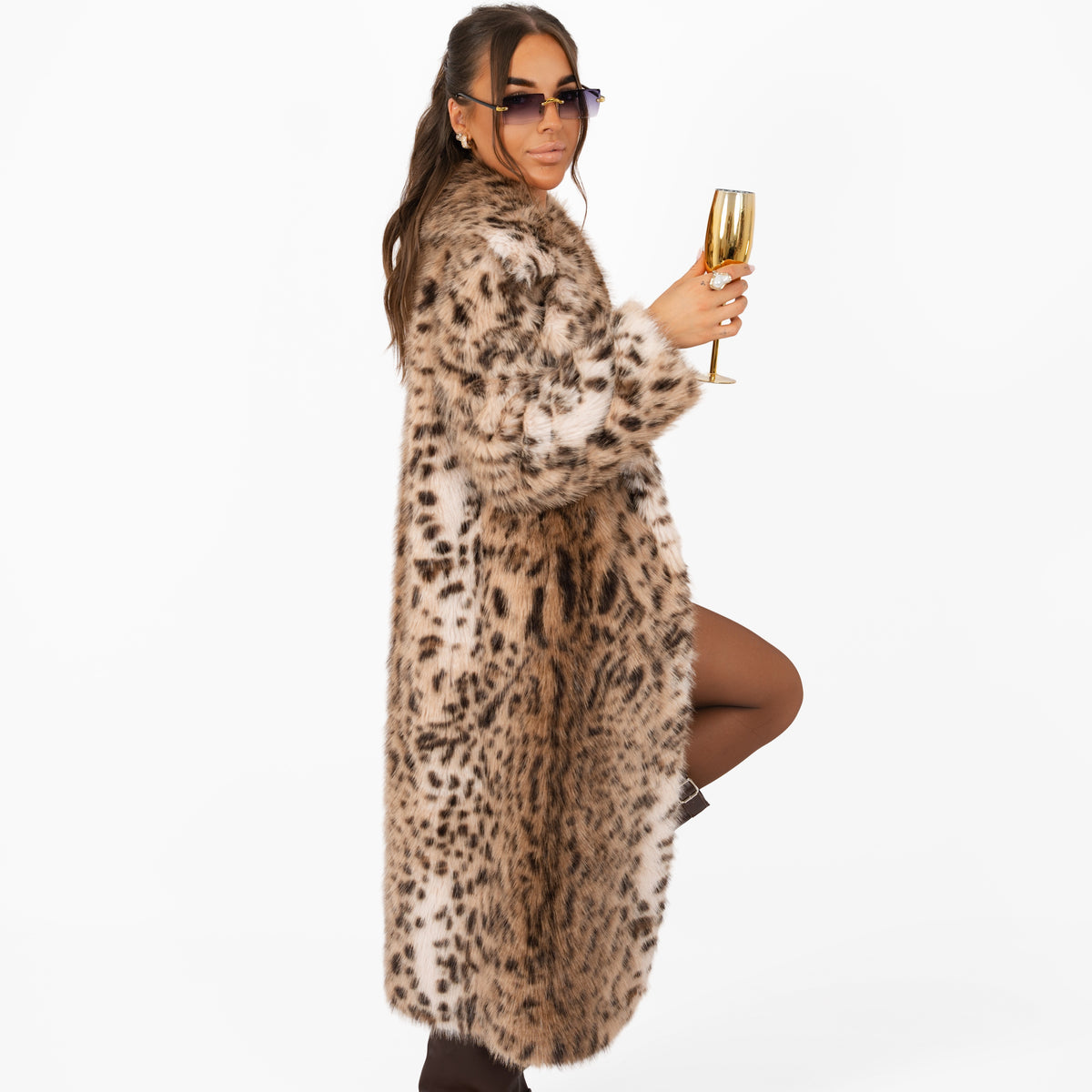 'Lexi' - Luxe Leopard Faux Fur Coat