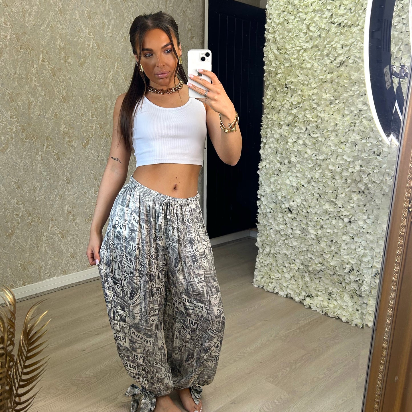 Paris Print Harem Trousers